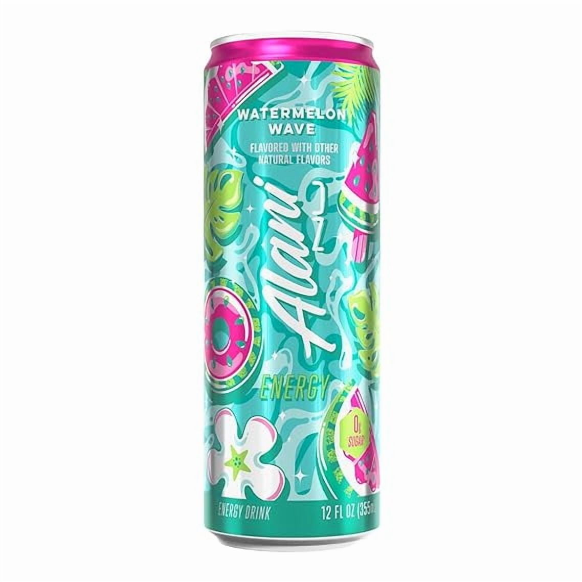 New  Energy Drinks Variety Pack - Blue Slush, Pink Slush, Watermelon Wave, Sugar-Free &amp; Low-Calorie (12 fl oz, Pack of 6)