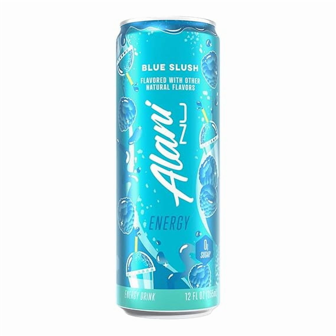 New  Energy Drinks Variety Pack - Blue Slush, Pink Slush, Watermelon Wave, Sugar-Free &amp; Low-Calorie (12 fl oz, Pack of 6)