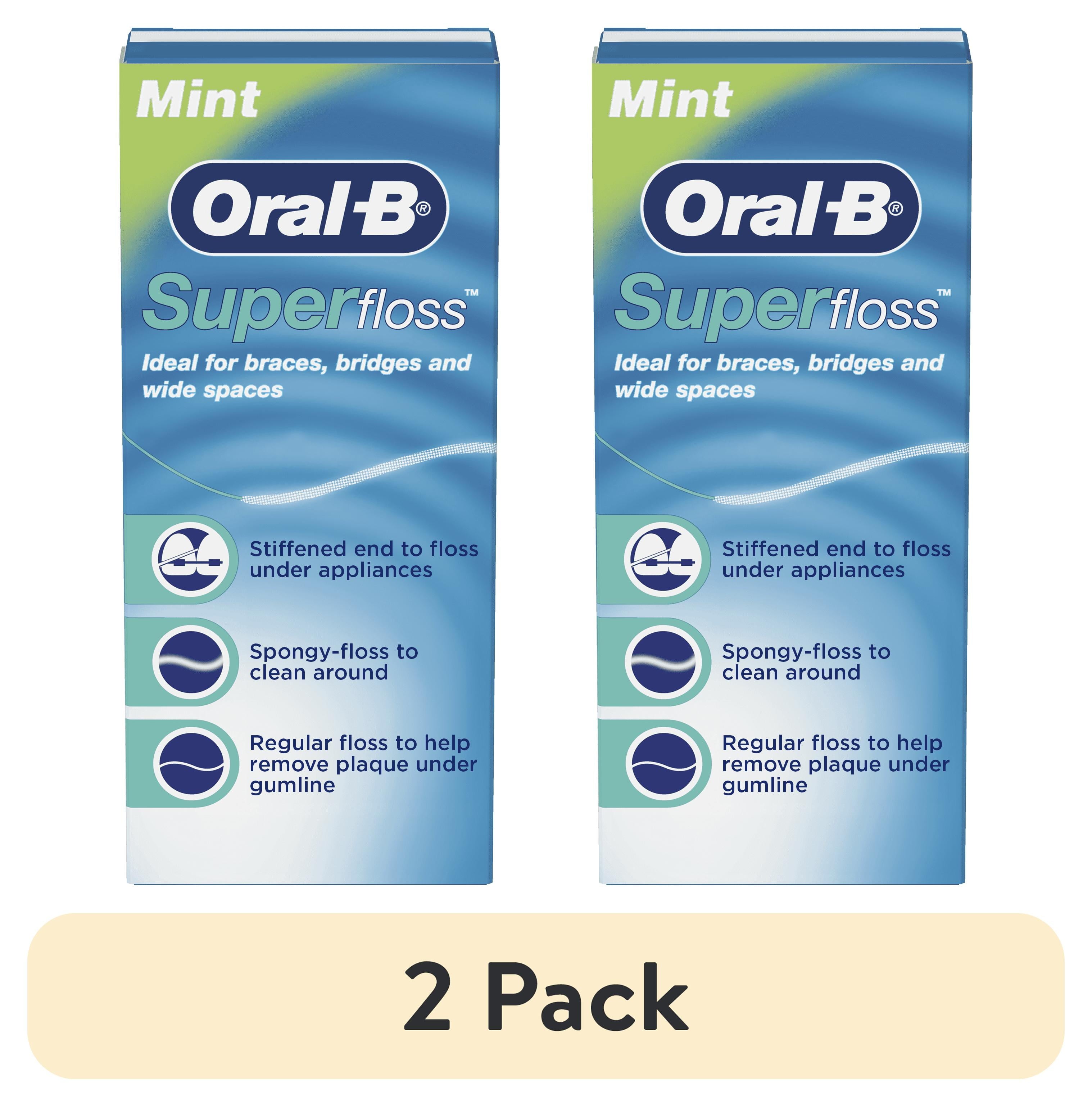 Floss, Super Floss Pre-Cut Strands Dental Floss, Mint, 50 Count