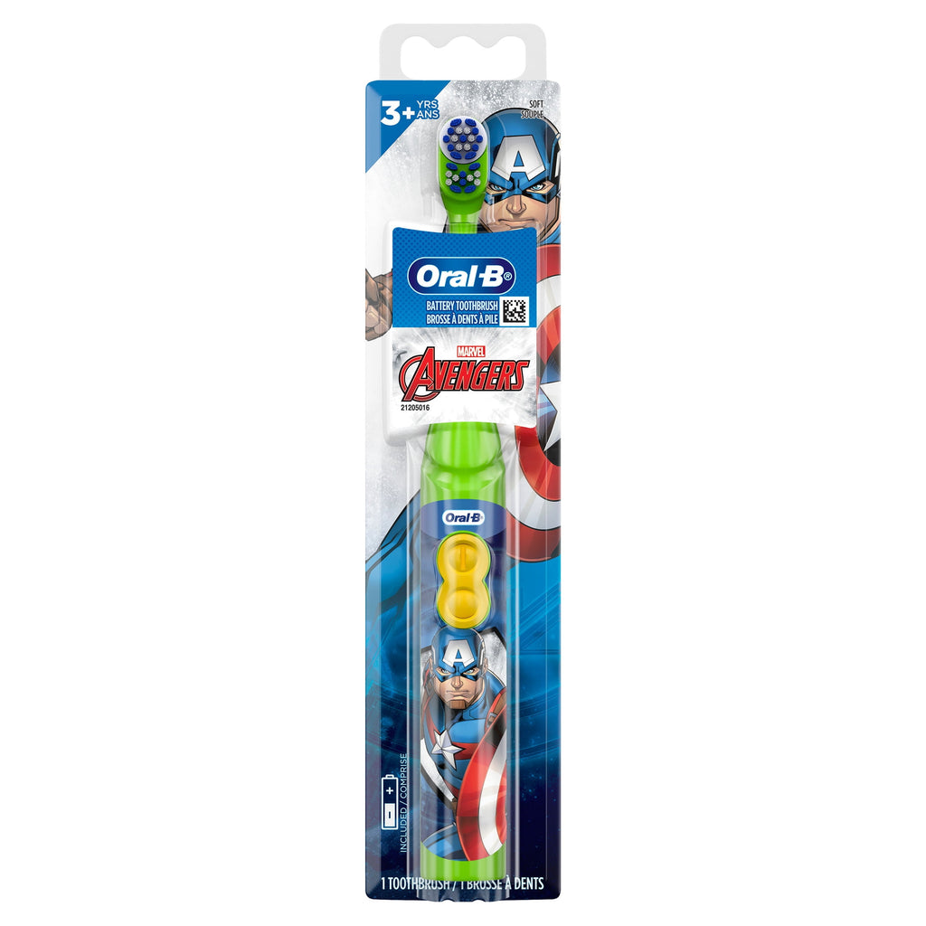 Battery Toothbrush featuring Avengers, Soft Bristles, for Kids 3+