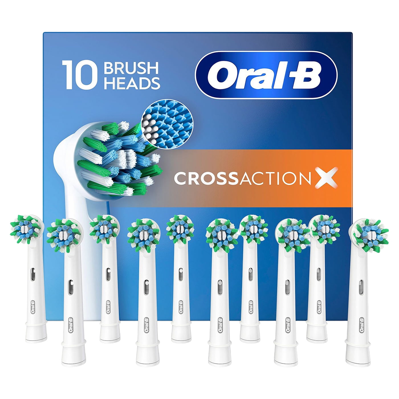CrossAction X Replacement Brush Heads (10 Count)