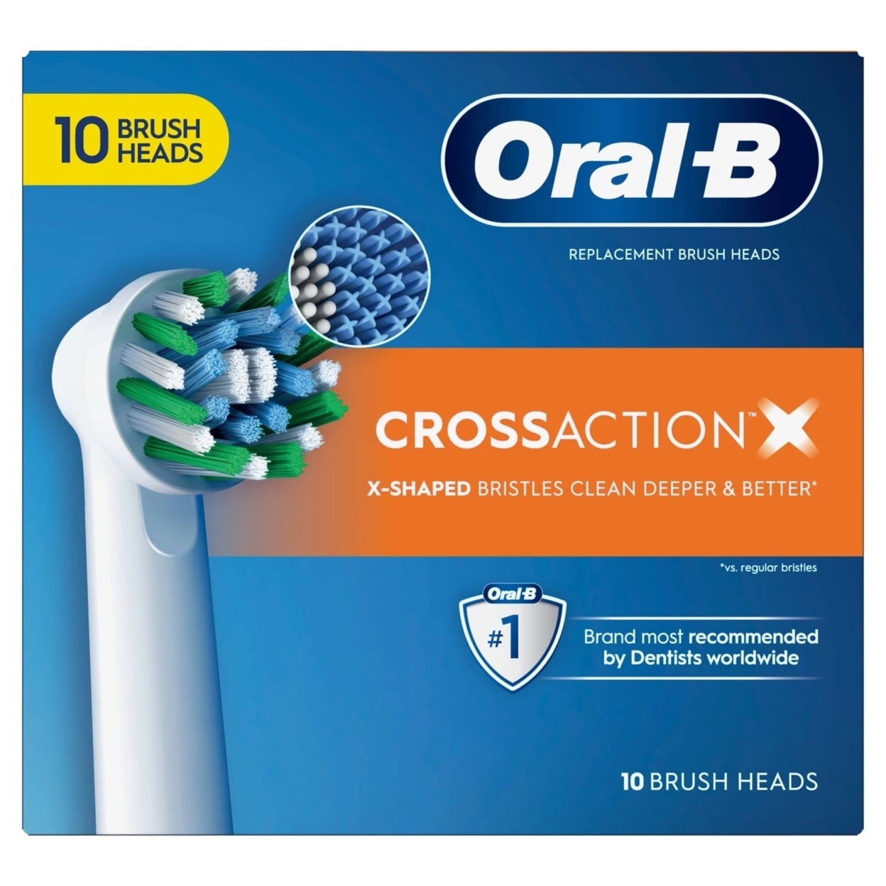 CrossAction X Replacement Brush Heads (10 Count)