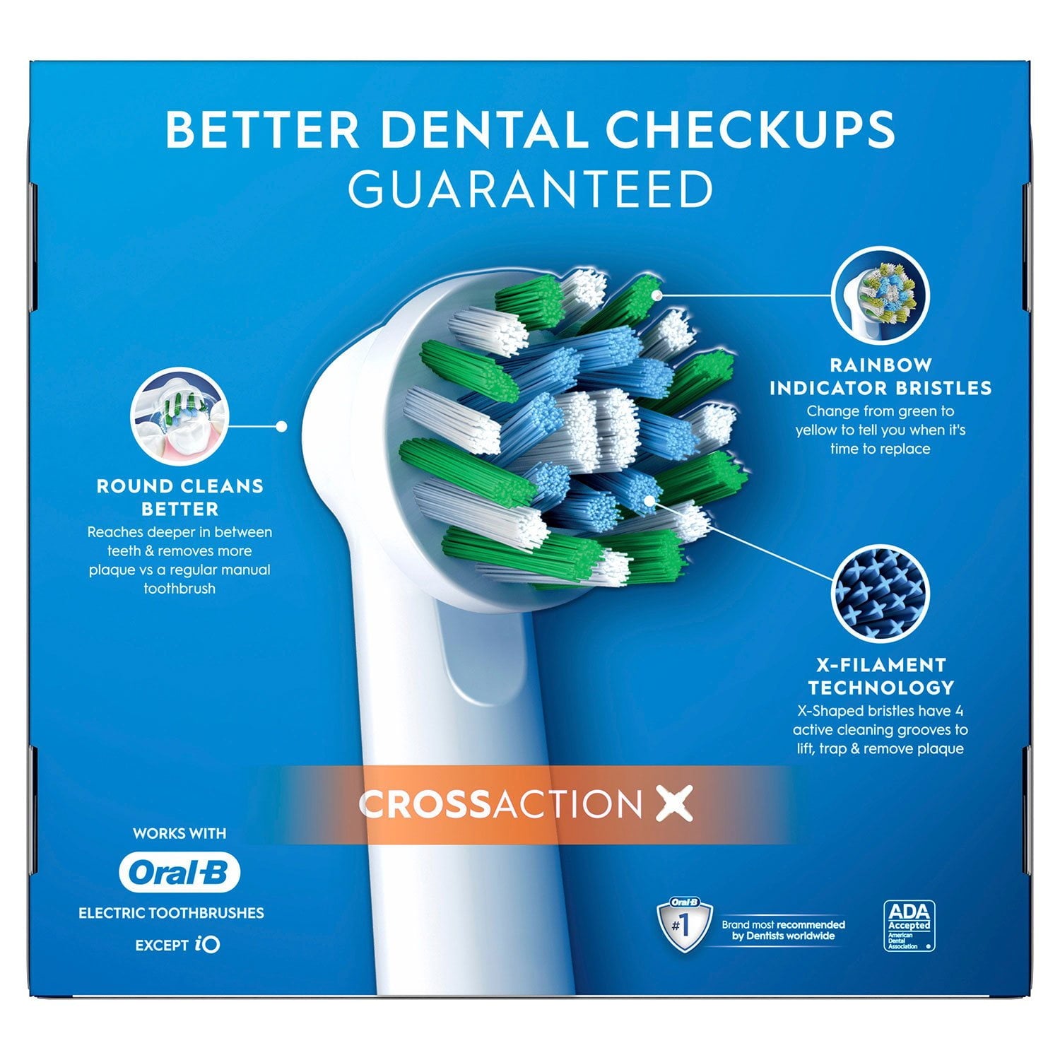 CrossAction X Replacement Brush Heads (10 Count)