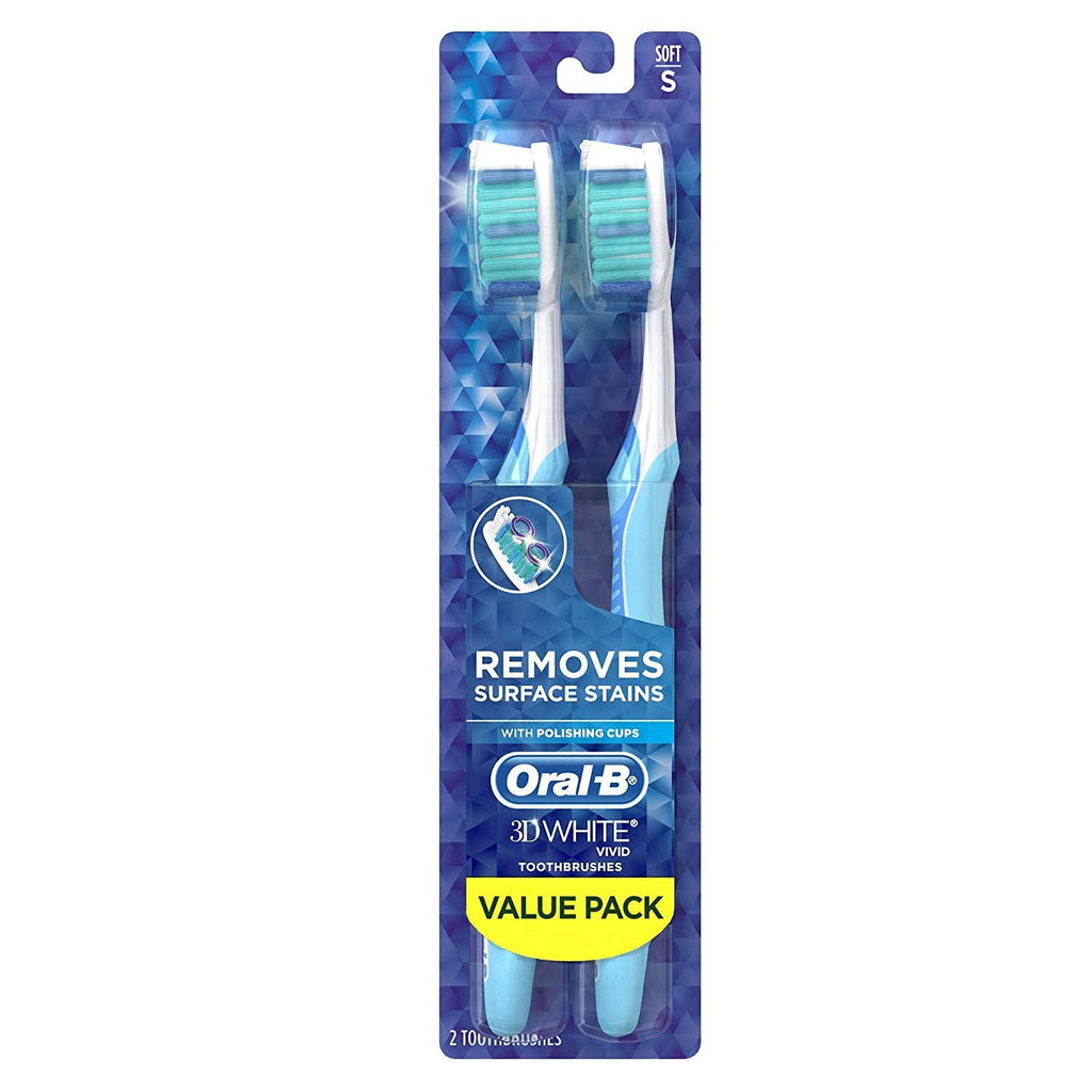Advantage 3D White Vivid Toothbrushes Soft, 2 Each (Pack of 3)
