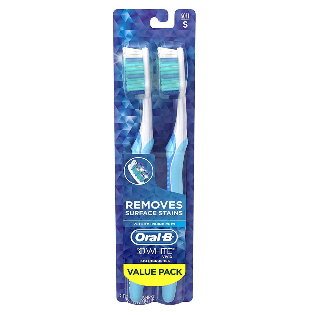 Advantage 3D White Vivid Toothbrushes Soft, 2 Each (Pack of 3)