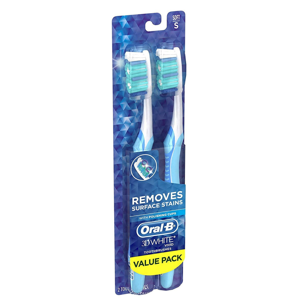 Advantage 3D White Vivid Toothbrushes Soft, 2 Each (Pack of 3)