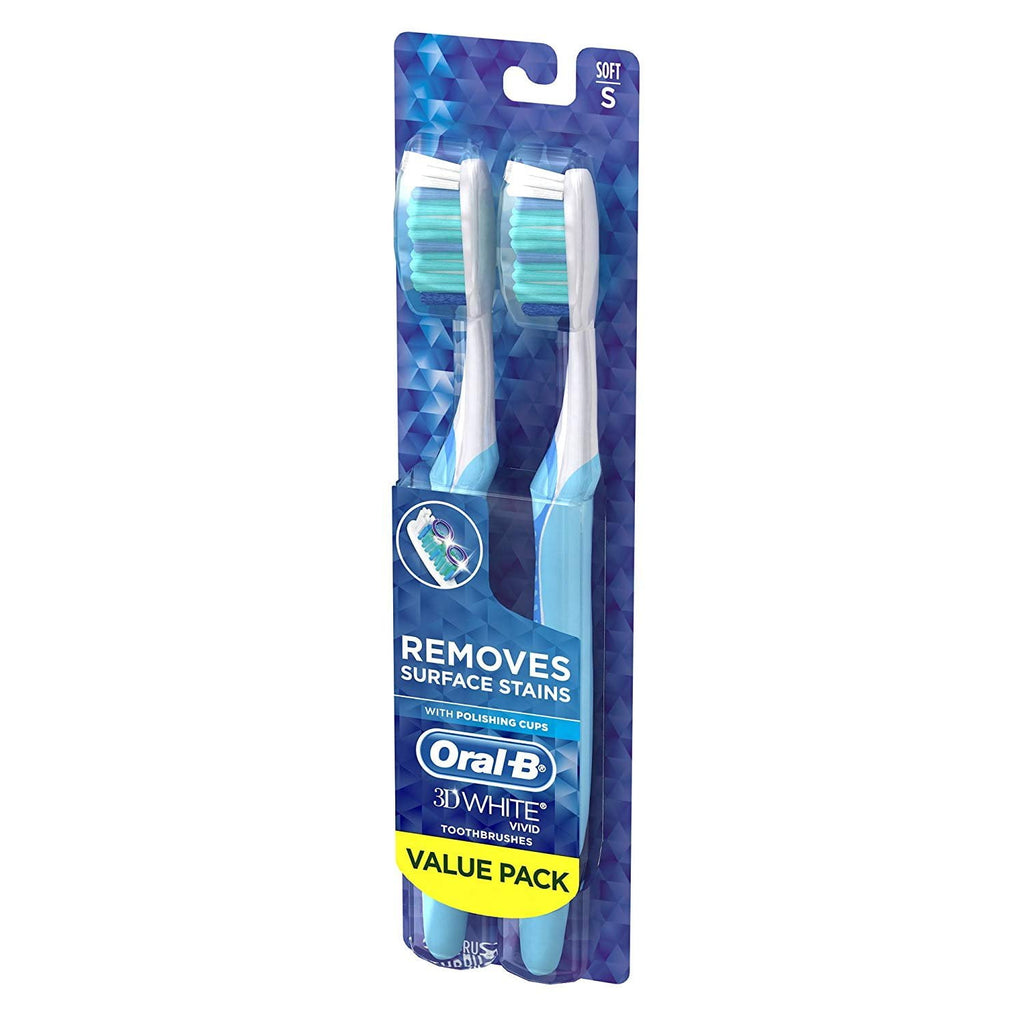 Advantage 3D White Vivid Toothbrushes Soft, 2 Each (Pack of 3)