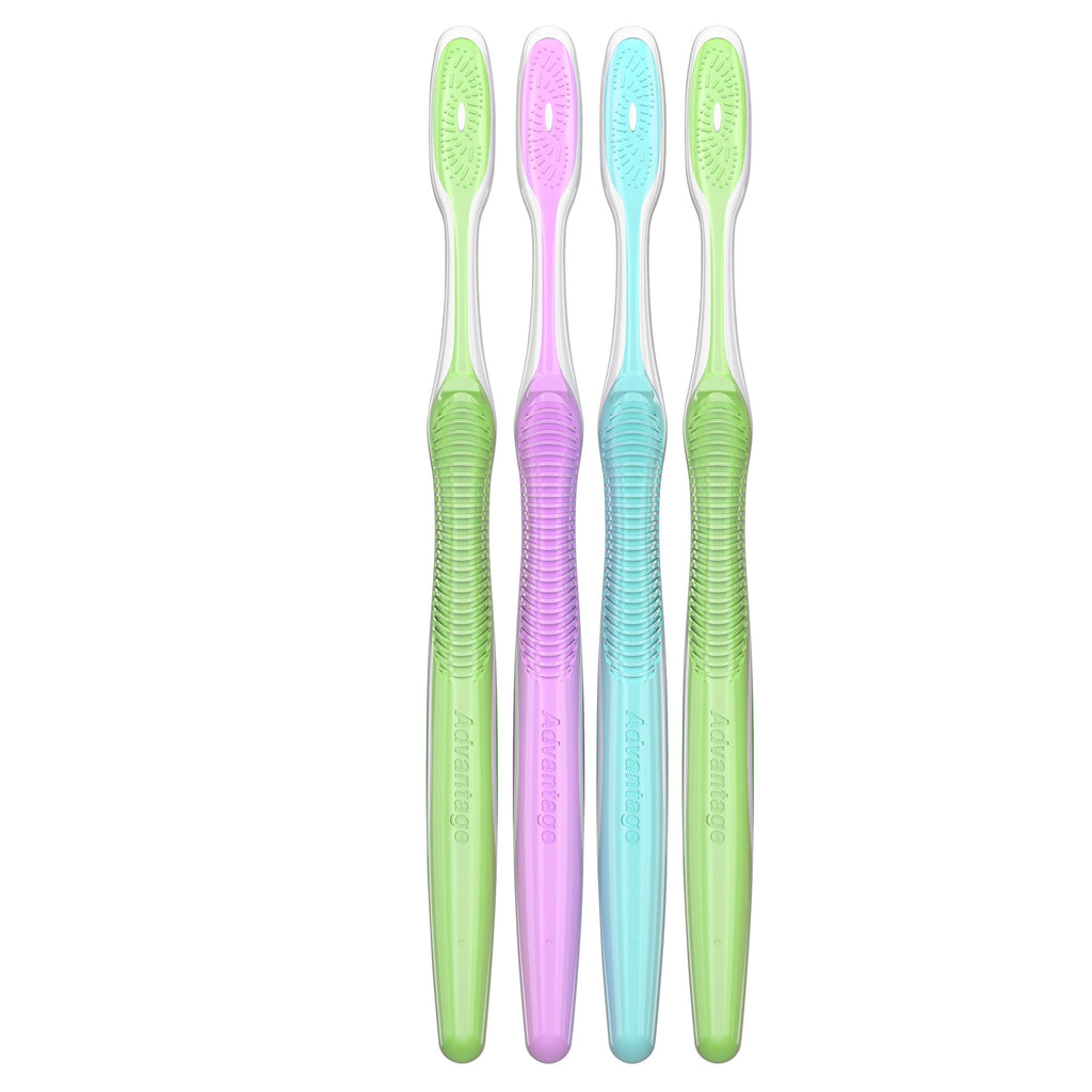 Toothbrush, Advanced Whitening Manual, Soft, 4 Count