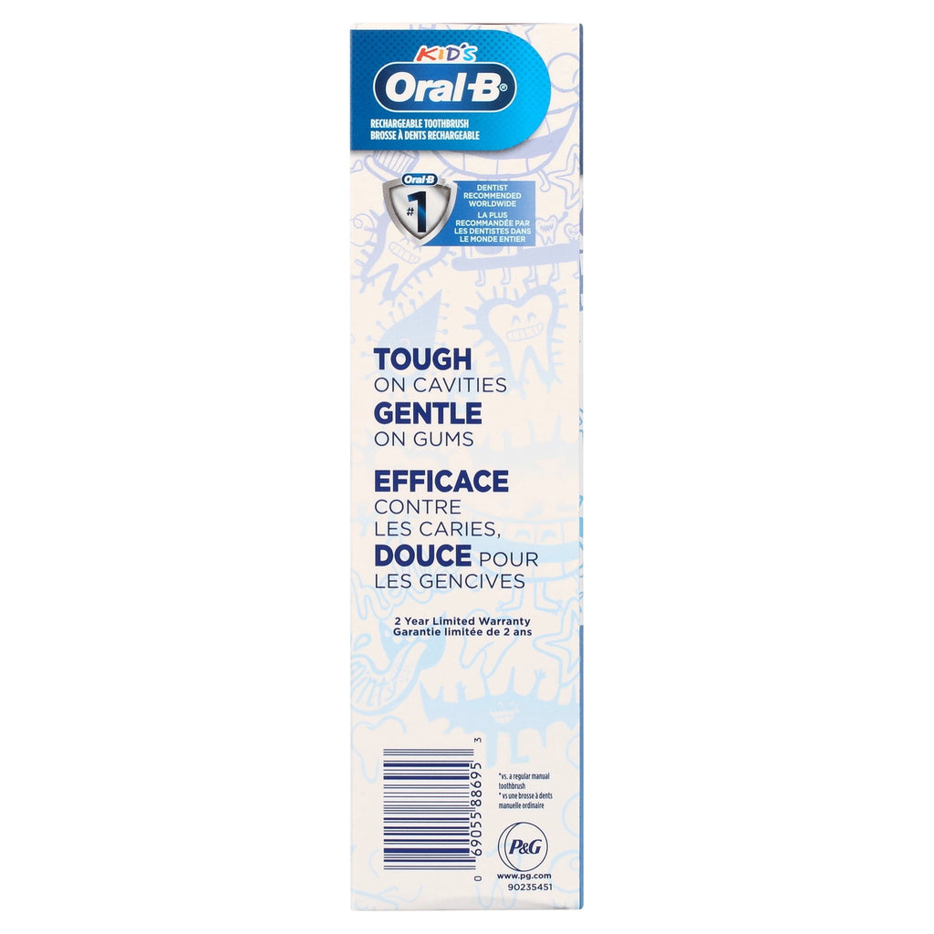 ‑B Kids Toothbrush, Kids Electric Toothbrush with Sensitive Compact Head and Timer, Ages 3+, Rechargeable