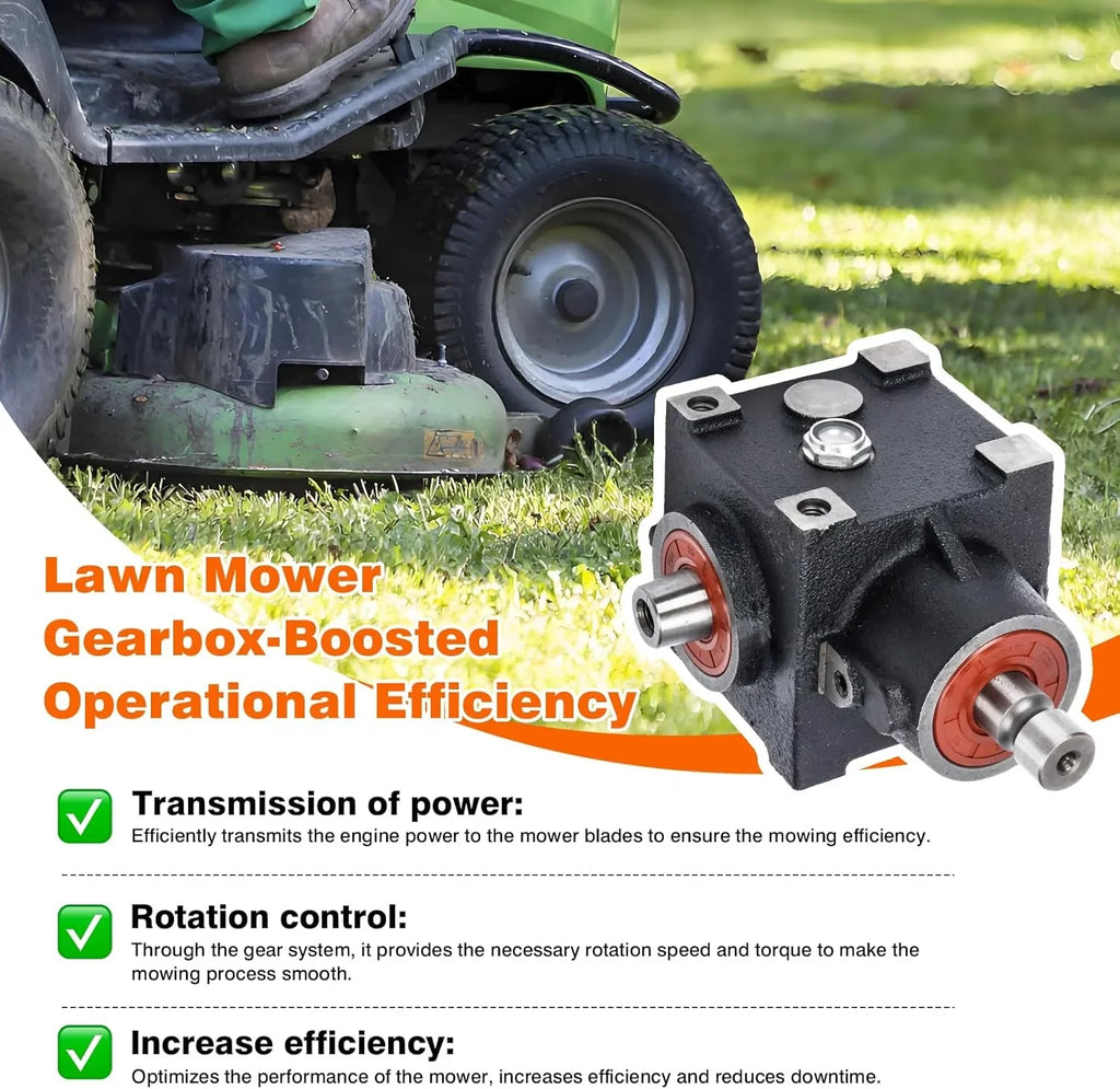 Grass mower chassis gearbox, compatible with John Deere 425, 445, and 455 tractors, suitable for 48-inch, 54-inch, and 60-inch grass mower chassis, replaceable