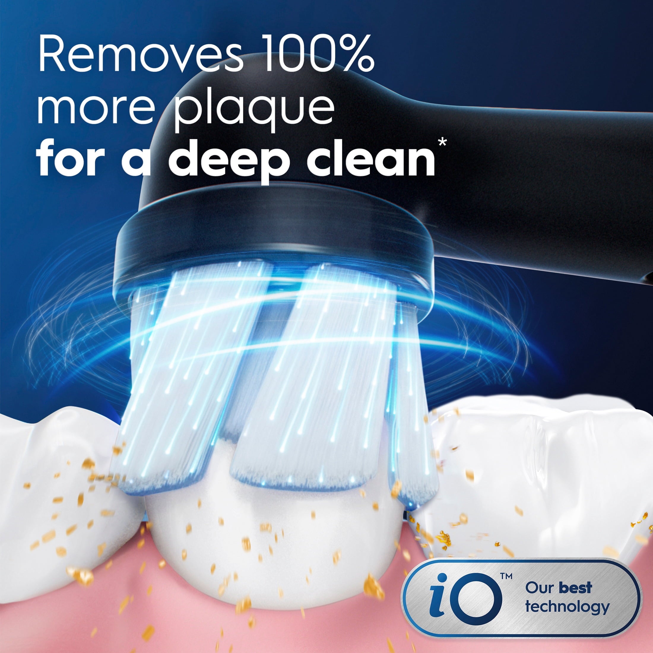 iO Gum &amp; Sensitive Replacement Heads, Electric Toothbrush Brush Heads, Black, 6 Count