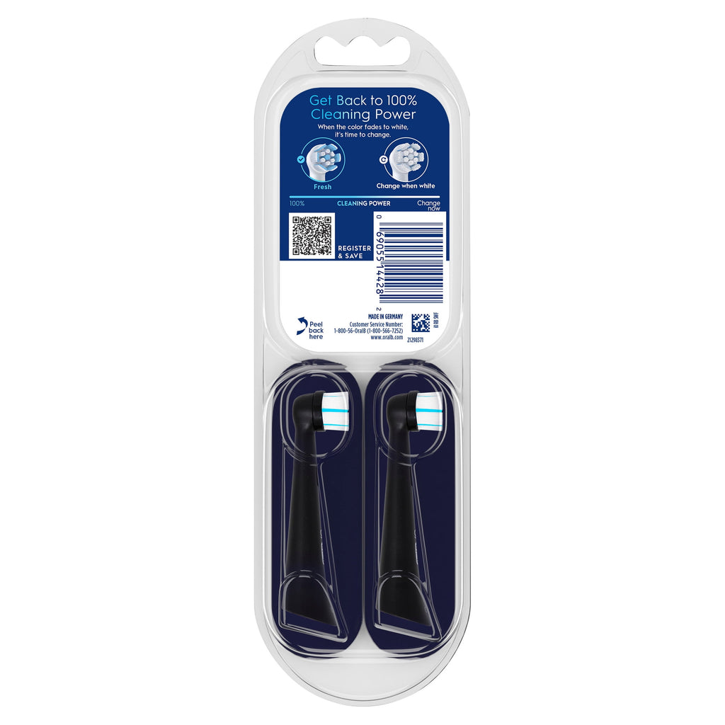 iO Gum &amp; Sensitive Replacement Heads, Electric Toothbrush Brush Heads, Black, 6 Count