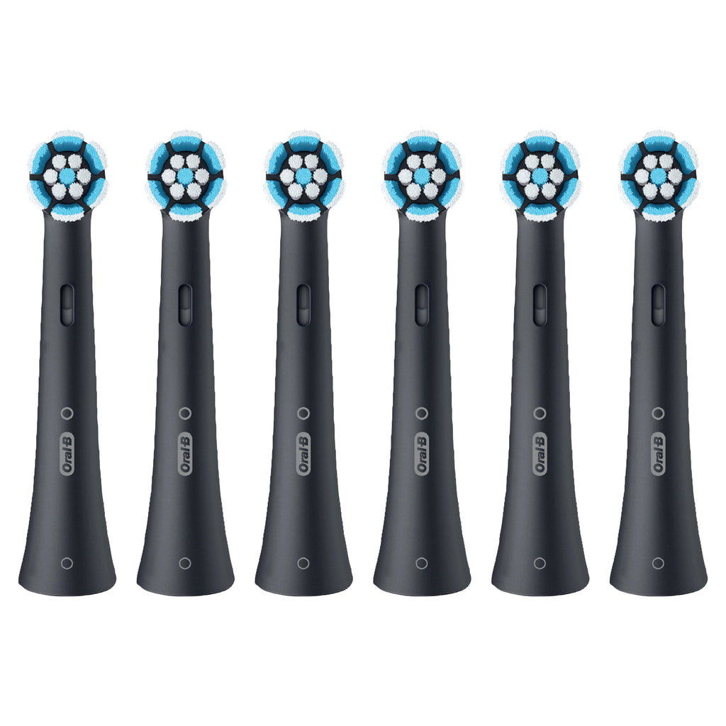 iO Gum &amp; Sensitive Replacement Heads, Electric Toothbrush Brush Heads, Black, 6 Count