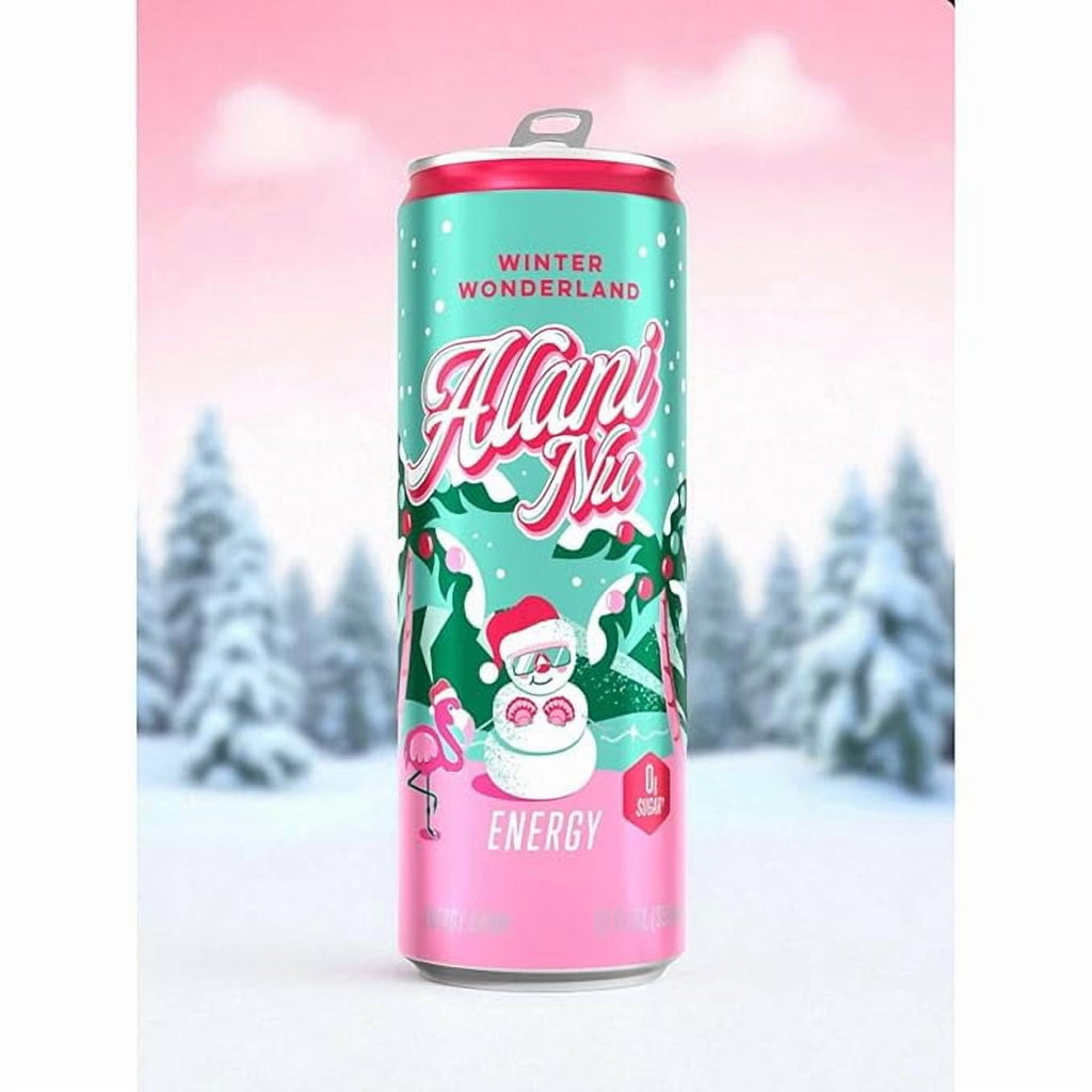 New  Energy Drinks, Cotton Candy, Winter Wonderland, Cherry Twist Variety Pack Sugar-Free, Low-Calorie, Energy Boost Drink 12 fl oz (Pack of 6)