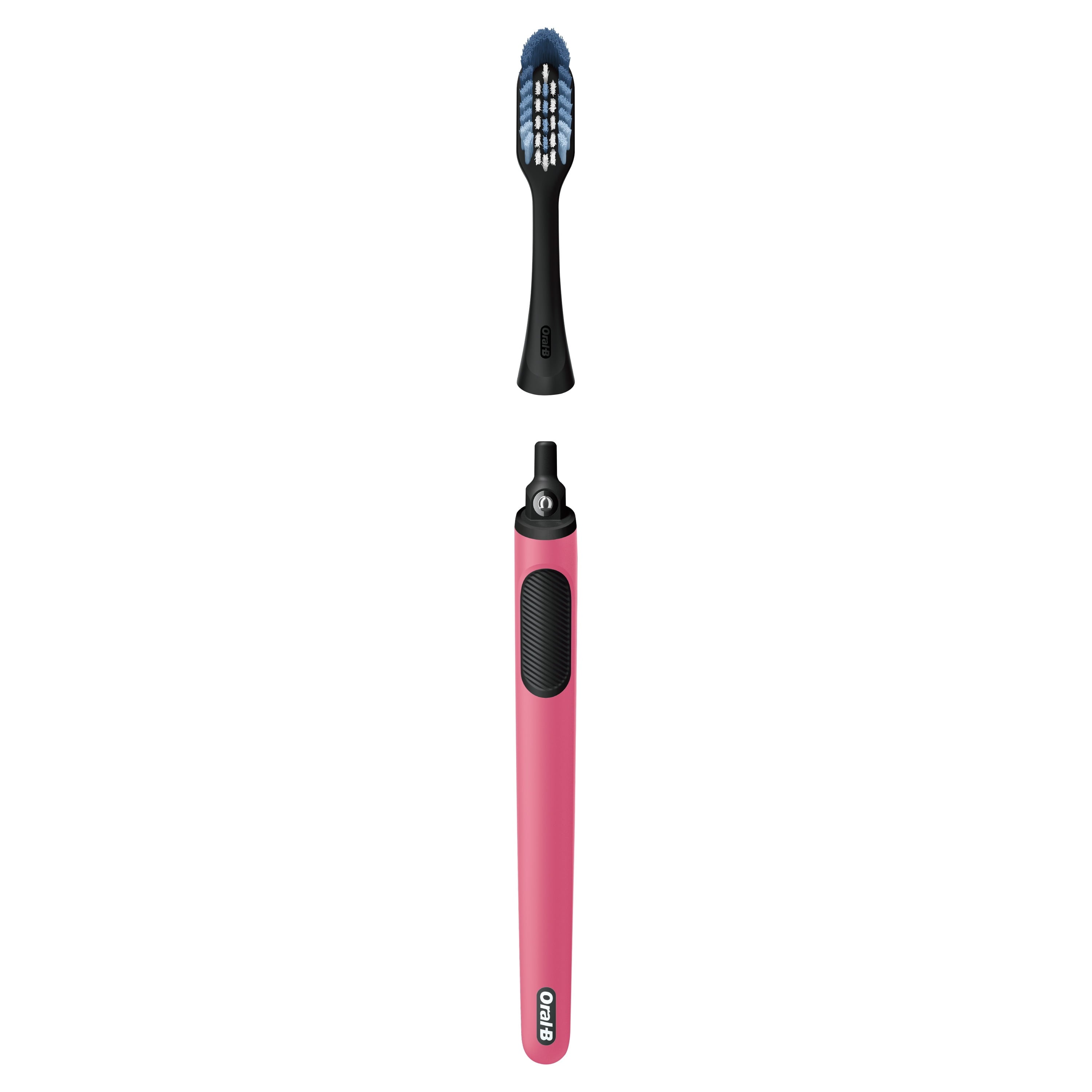 Clic Manual Toothbrush with Soft Replaceable Brush Head, C, for Adult &amp; Children 3+