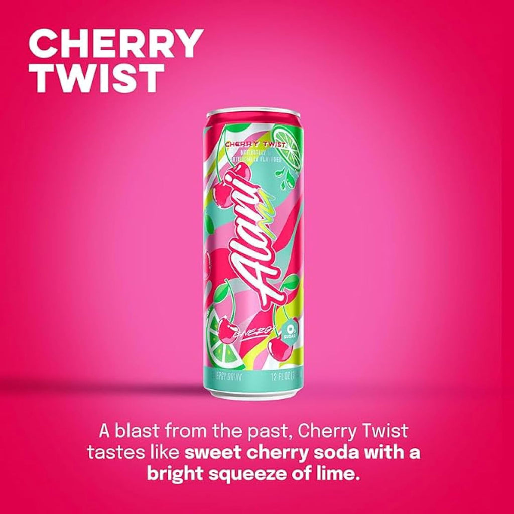 New  Energy Drinks Blue Slush, Orange Kiss, Cherry Twist New Flavors Variety Pack Sugar-Free, Low-Calorie, 200mg Caffeine, Energy Boost Drinks 12 fl oz (Pack of 6)