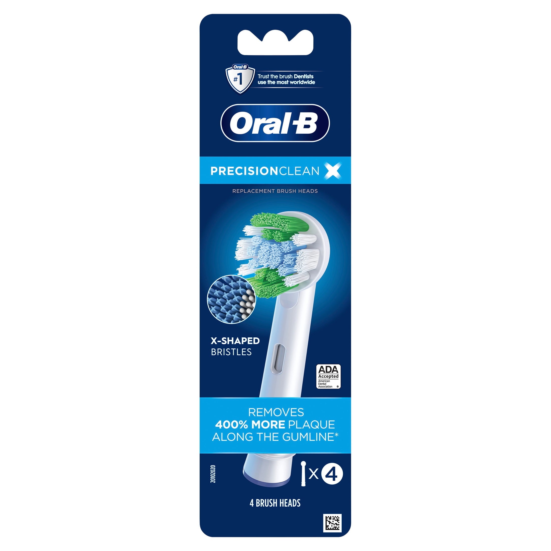 Toothbrush Heads, Precision Clean Electric Toothbrush Replacement Head, White, 4 Count