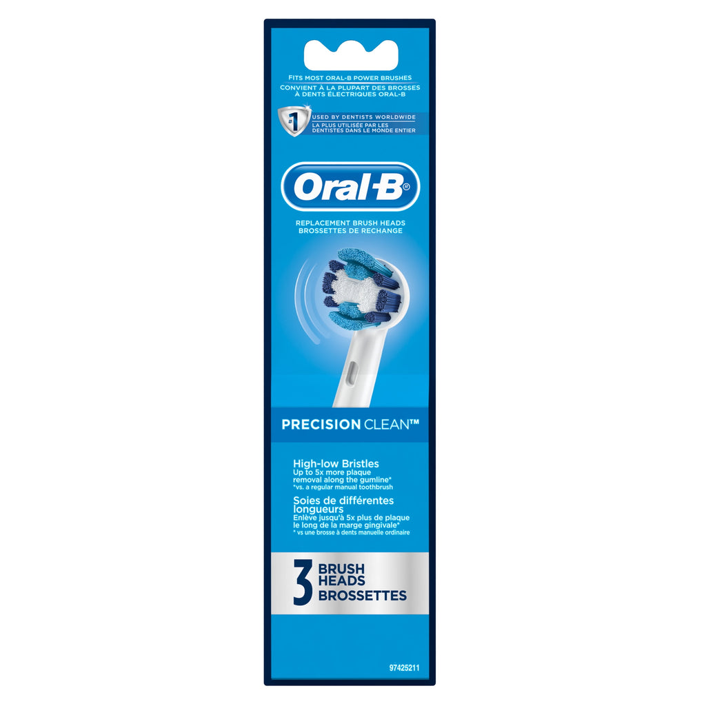 Toothbrush Heads, Precision Clean Electric Toothbrush Replacement Head, White, 4 Count