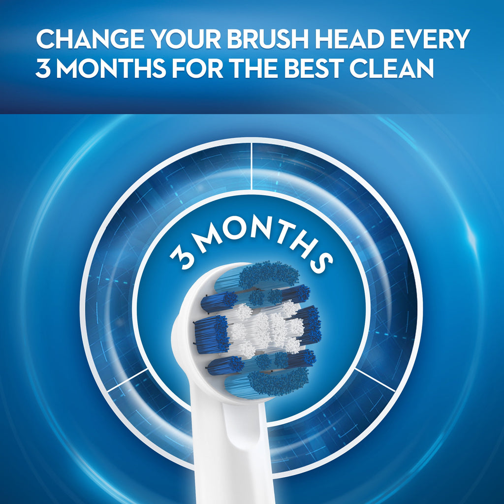 Toothbrush Heads, Precision Clean Electric Toothbrush Replacement Head, White, 4 Count