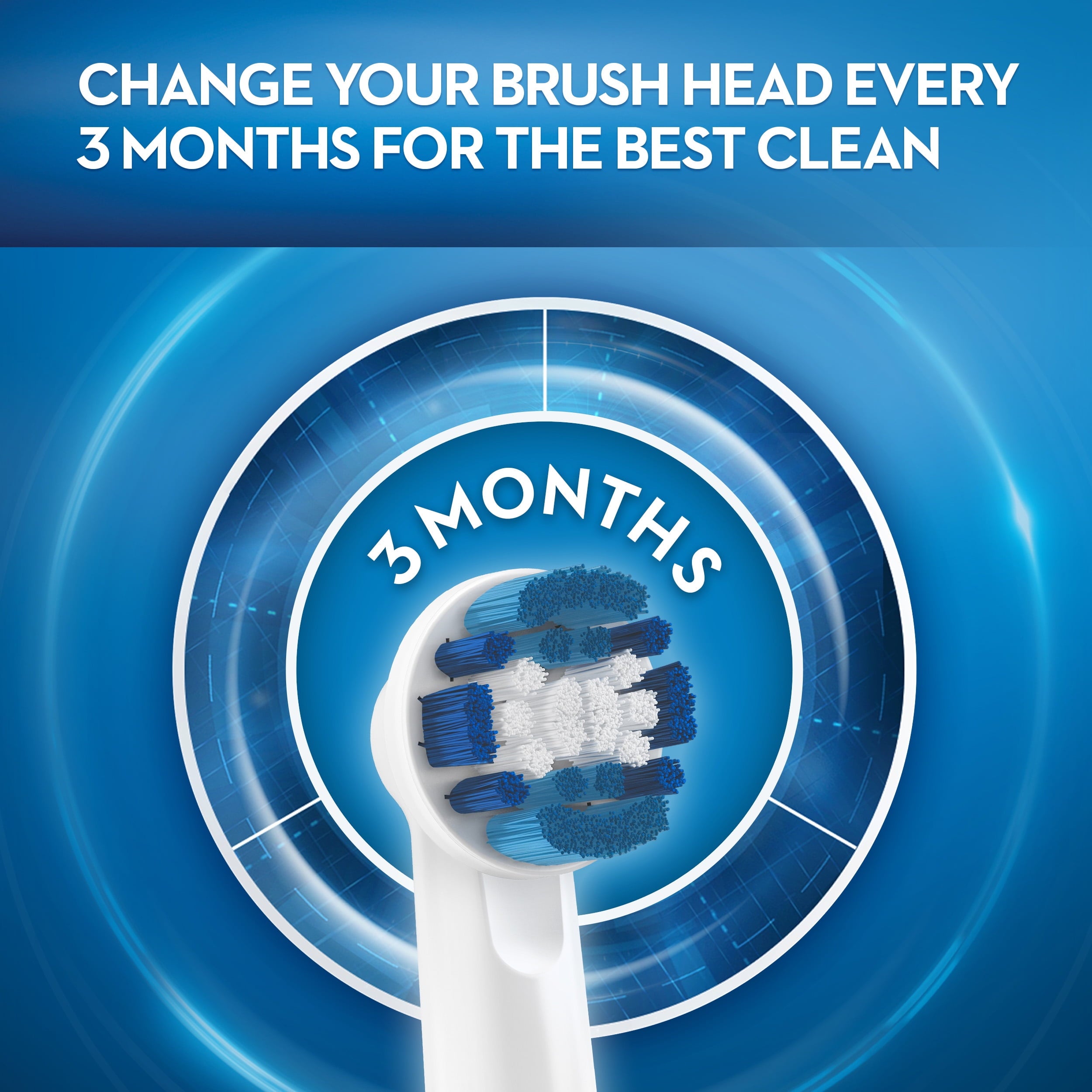 Toothbrush Heads, Precision Clean Electric Toothbrush Replacement Head, White, 4 Count
