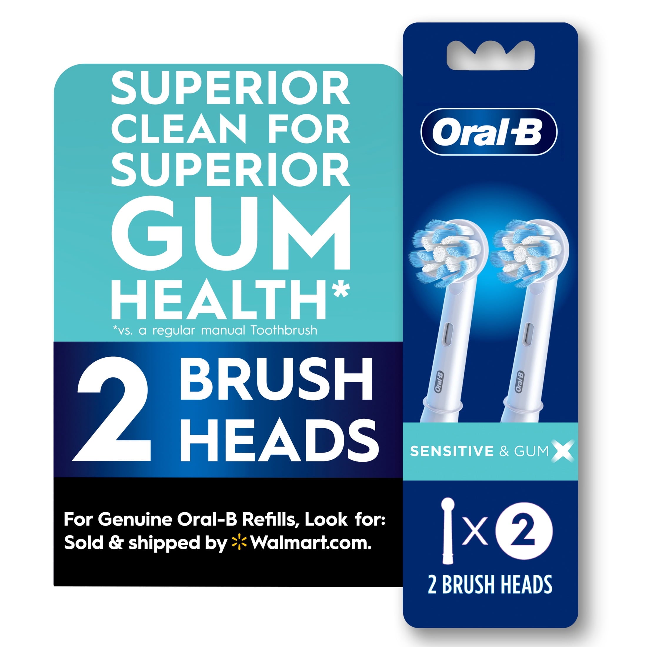 Toothbrush Heads, Gum Care Electric Toothbrush Replacement Head, White, 2 Ct