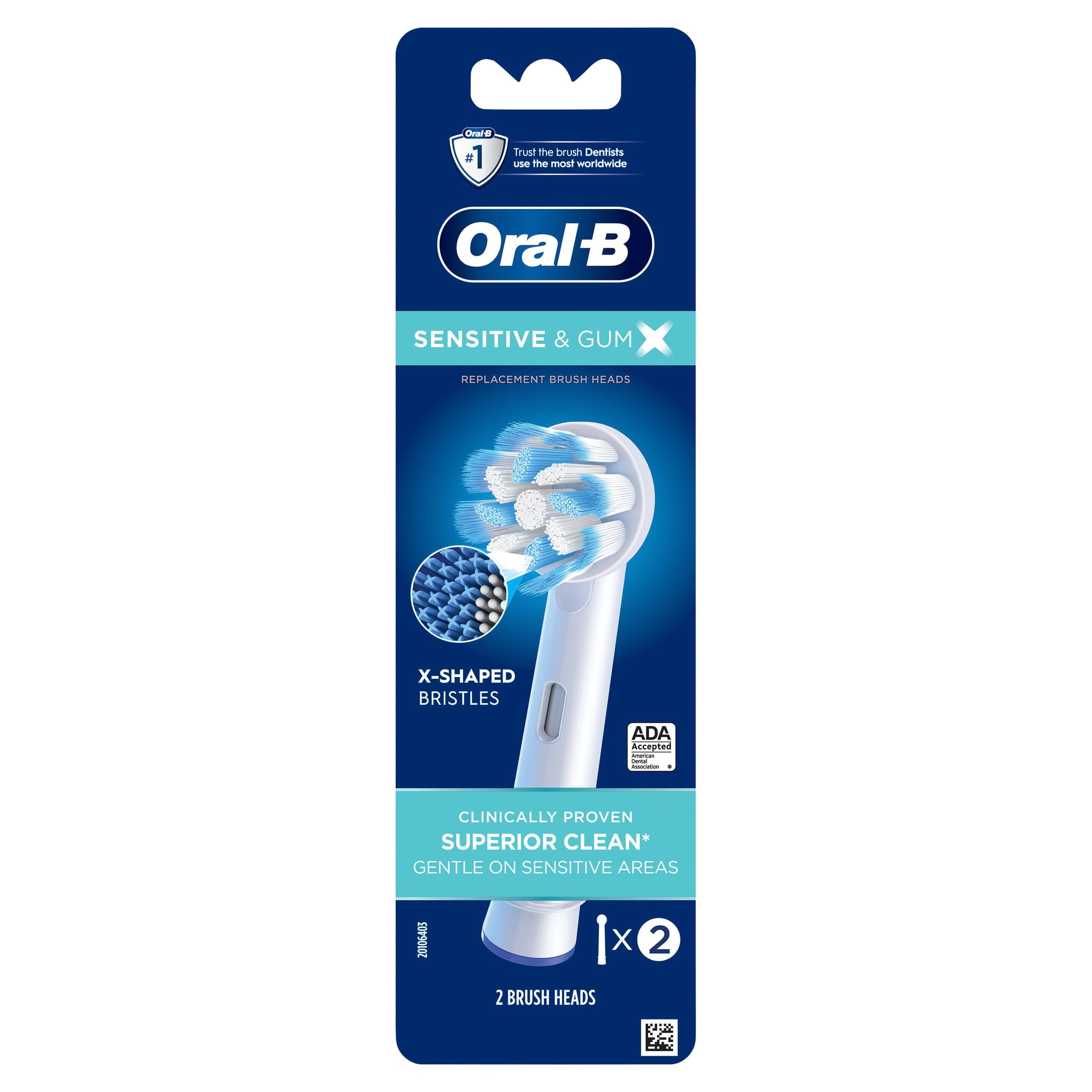 Toothbrush Heads, Gum Care Electric Toothbrush Replacement Head, White, 2 Ct