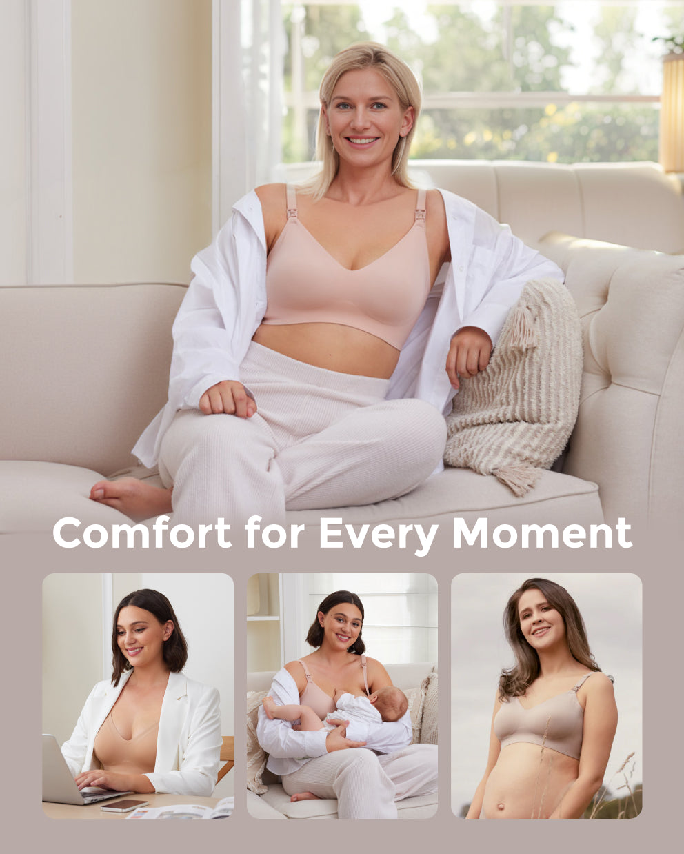 Postpartum Essential Kit:Postpartum Belly Wrap + Nursing bra
