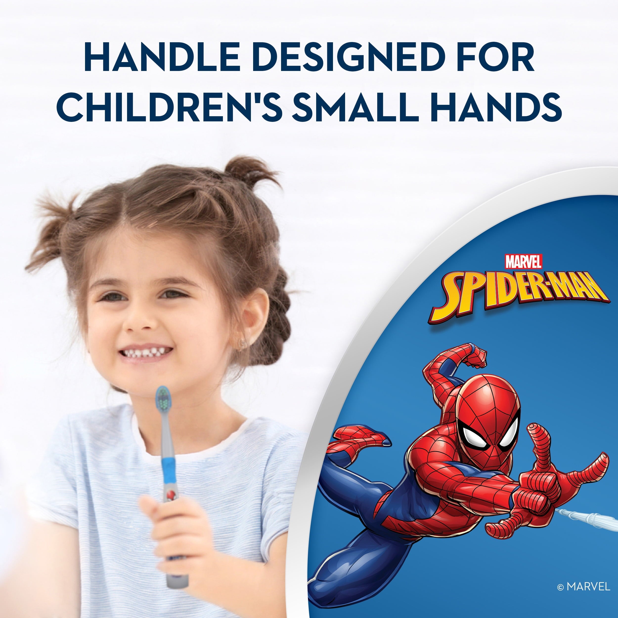 Kid's Spiderman Soft Bristle Manual Toothbrush, for Kids 3+