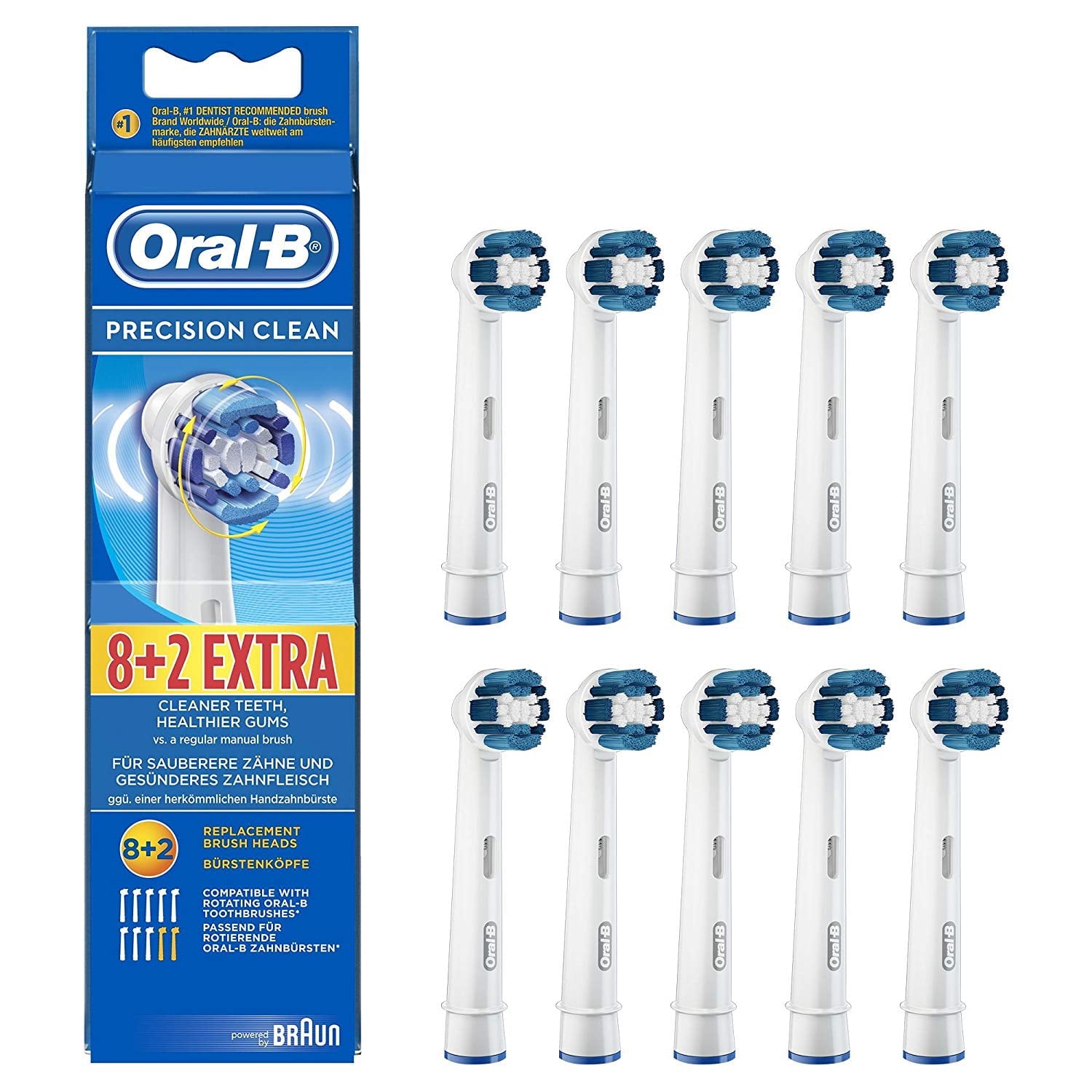 Precision Clean Replacement Toothbrush Heads 10 Count