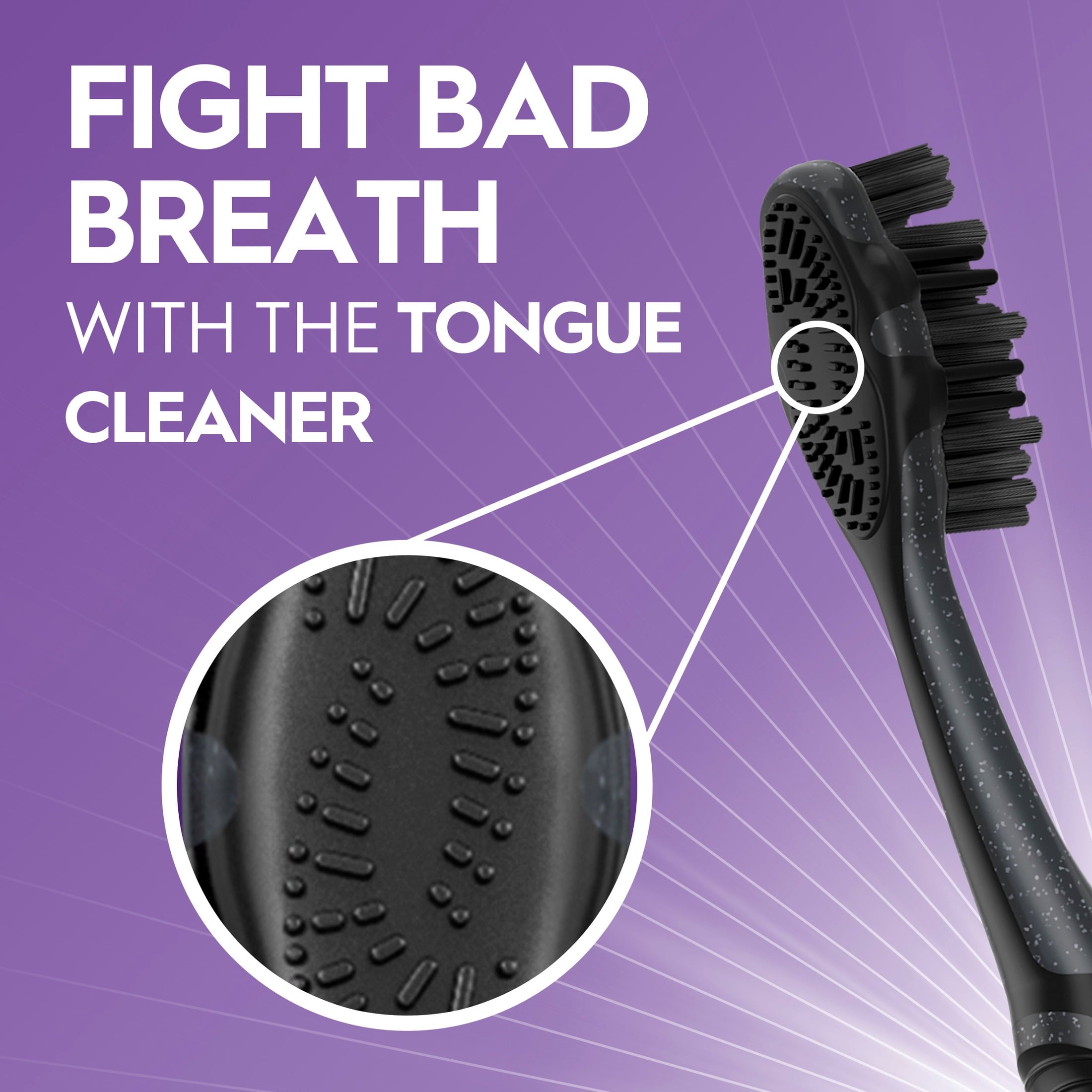 Toothbrush Advanced Whitening Charcoal, Medium, 2 Count