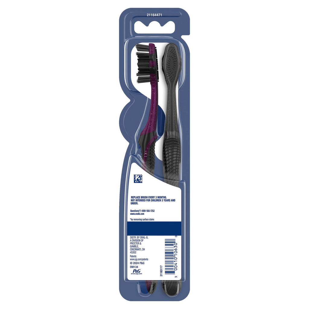Toothbrush Advanced Whitening Charcoal, Medium, 2 Count