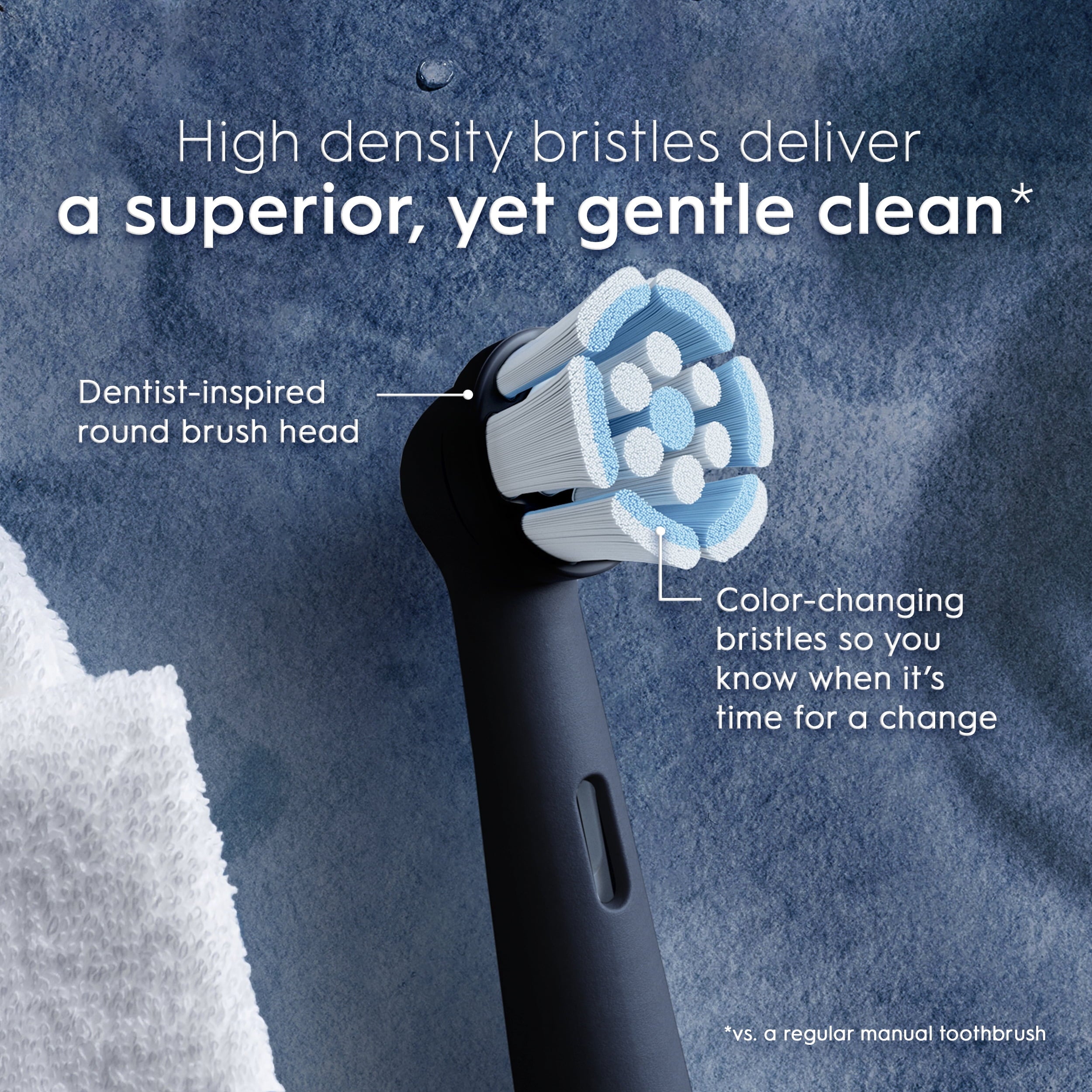 iO Gum &amp; Sensitive Replacement Heads, Electric Toothbrush Brush Heads, Black, 6 Count