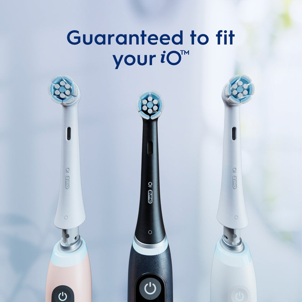 iO Gum &amp; Sensitive Replacement Heads, Electric Toothbrush Brush Heads, Black, 6 Count