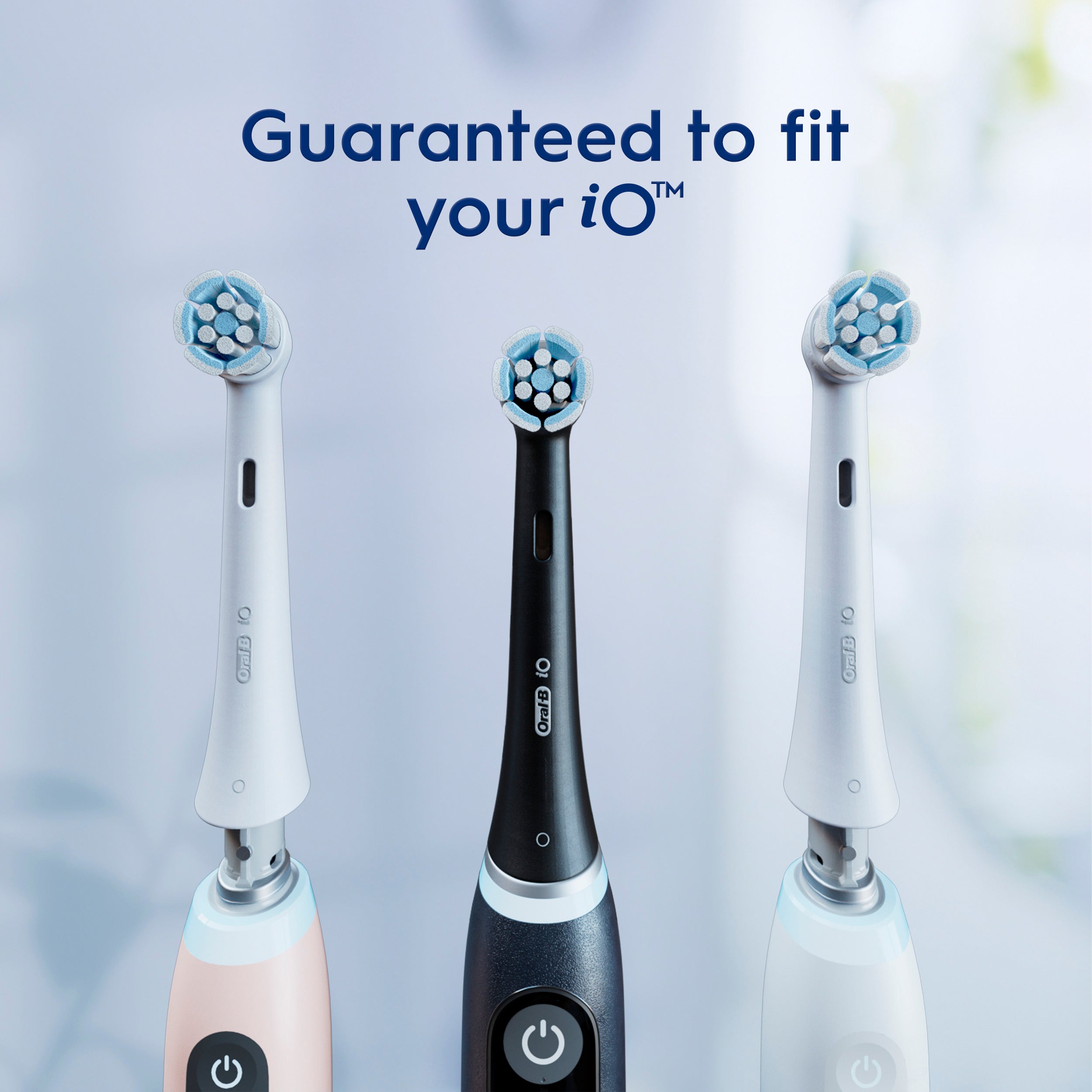 iO Gum &amp; Sensitive Replacement Heads, Electric Toothbrush Brush Heads, Black, 6 Count