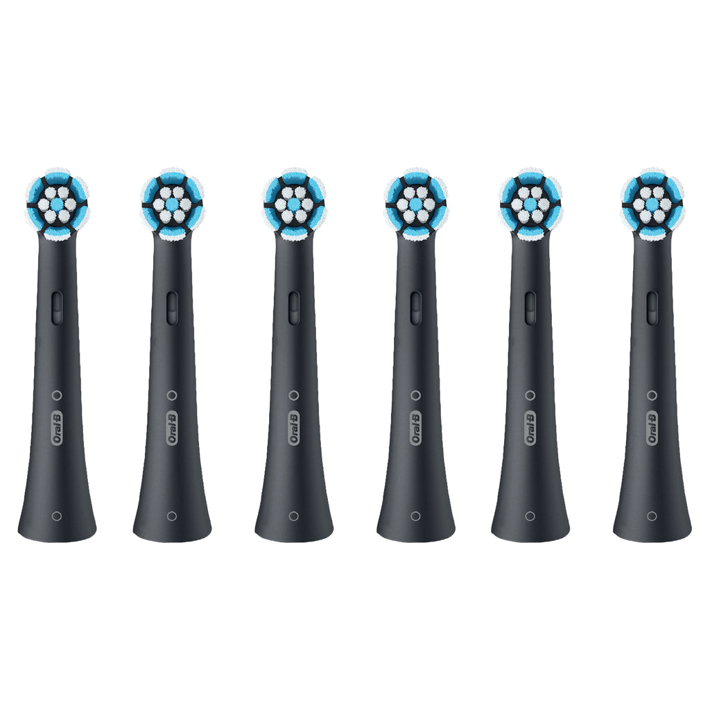 iO Gum &amp; Sensitive Replacement Heads, Electric Toothbrush Brush Heads, Black, 6 Count