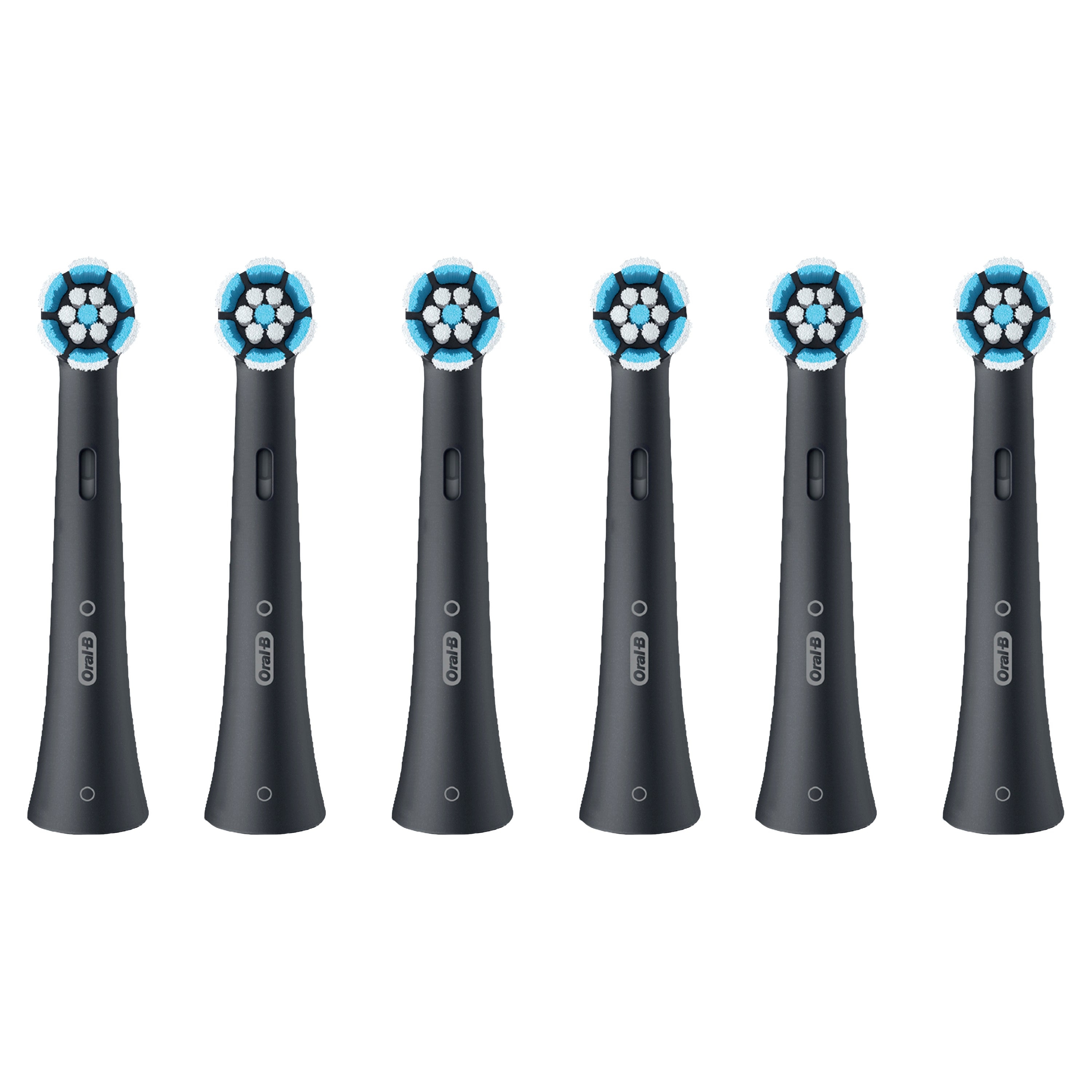 iO Gum &amp; Sensitive Replacement Heads, Electric Toothbrush Brush Heads, Black, 6 Count