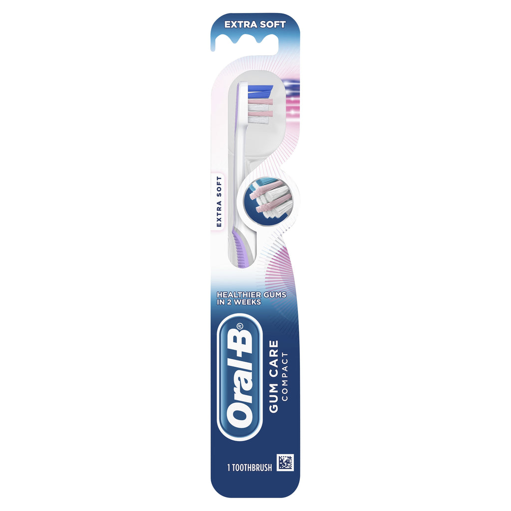 gum care compact toothbrush, extra soft, 1 count