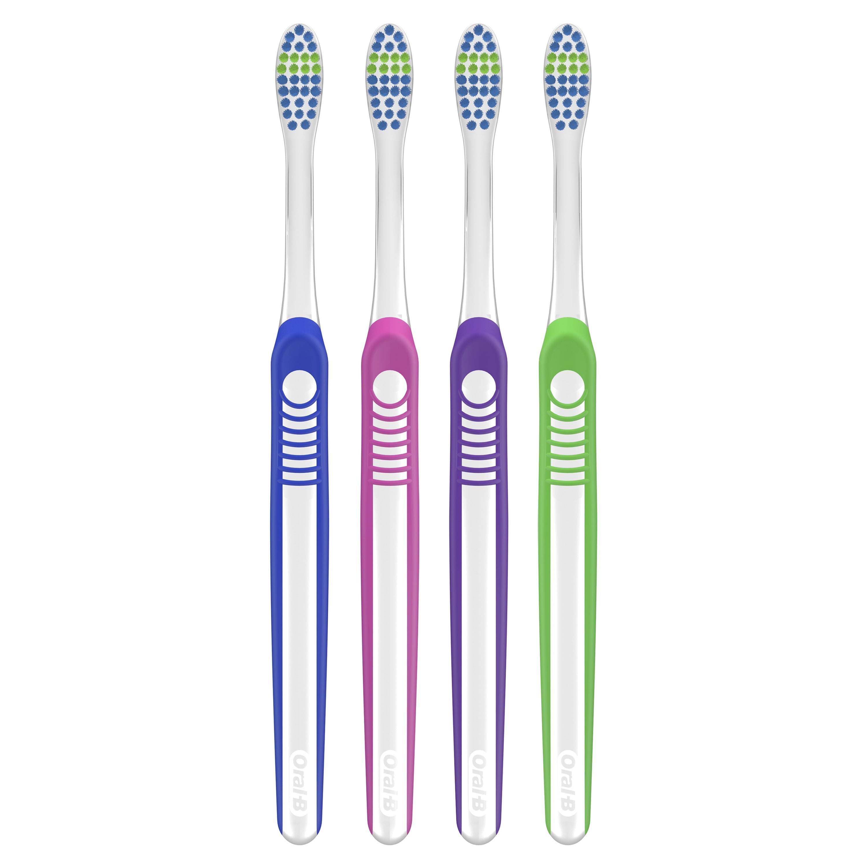 Indicator Contour Clean Toothbrushes, Soft Bristles, 4 Count