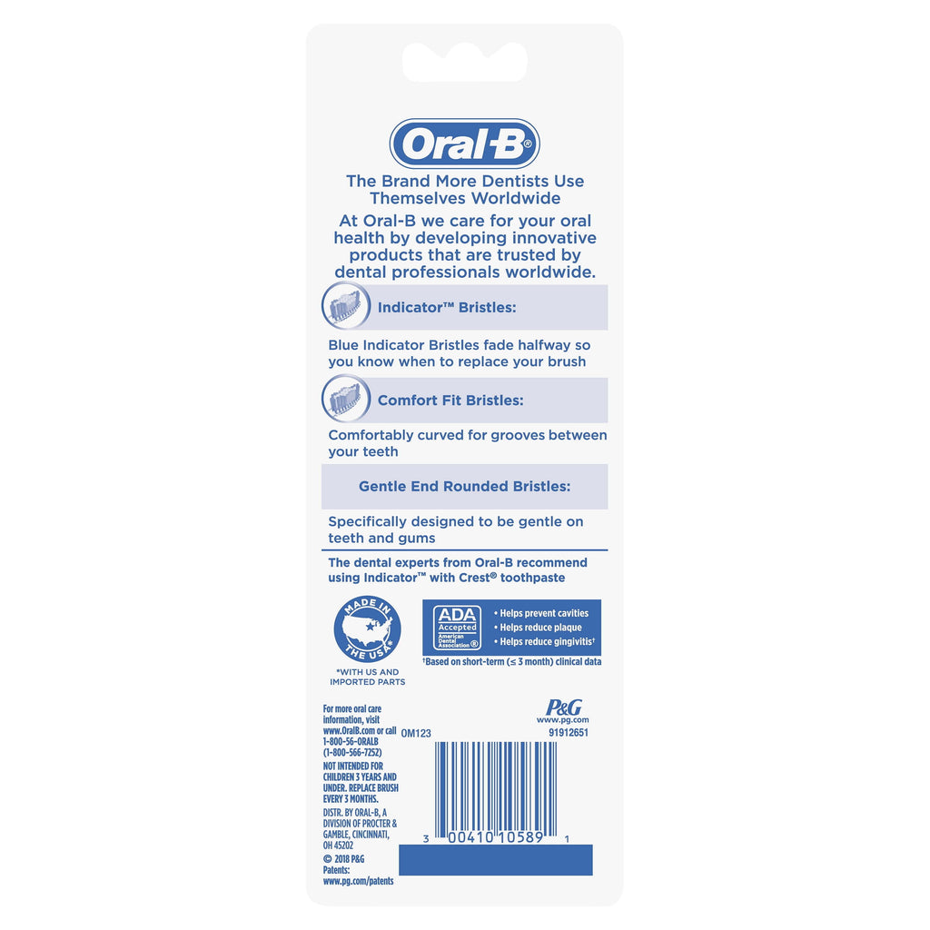 Indicator Color Collection Manual Toothbrush, Medium, 4 Count, for and Children 3+