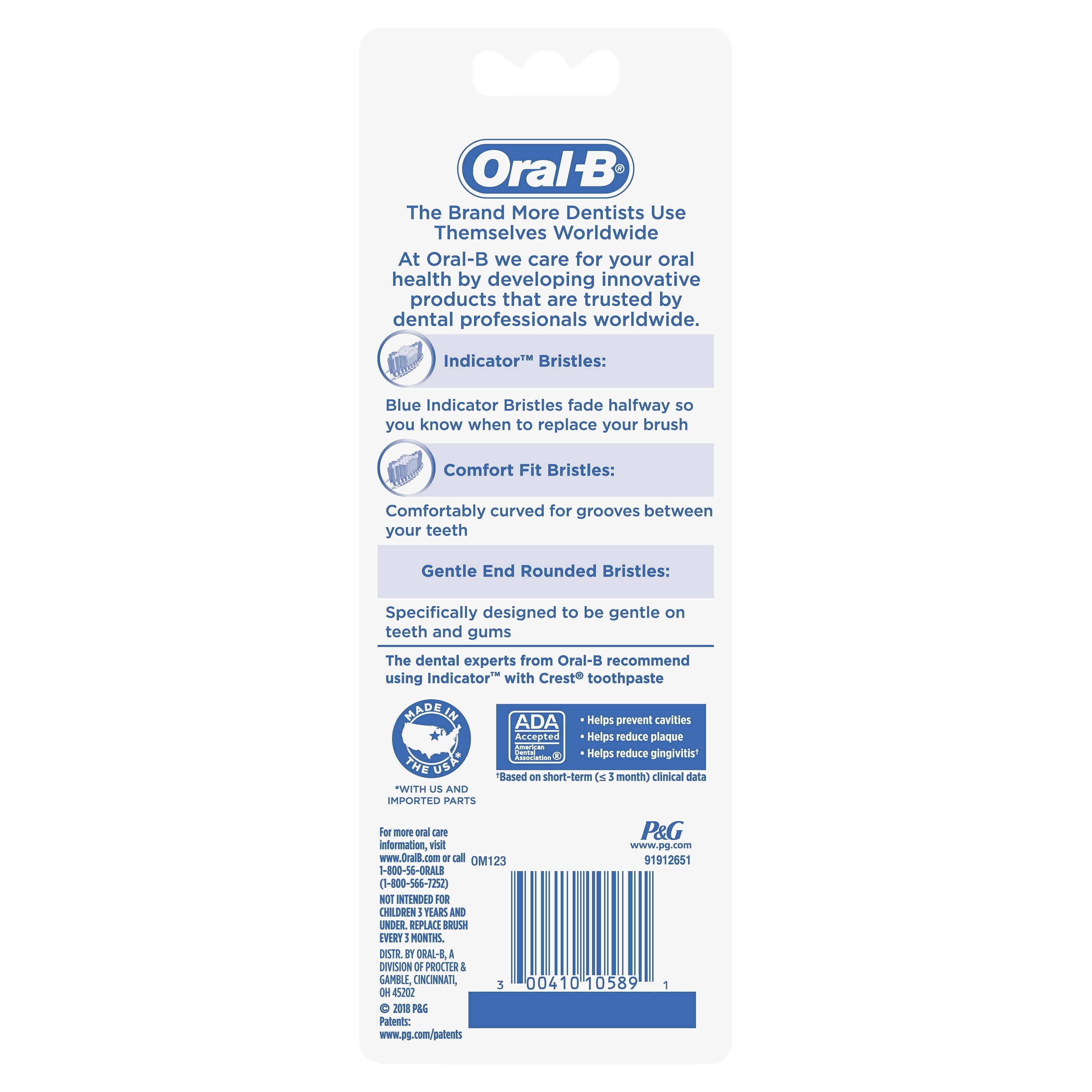 Indicator Color Collection Manual Toothbrush, Medium, 4 Count, for and Children 3+