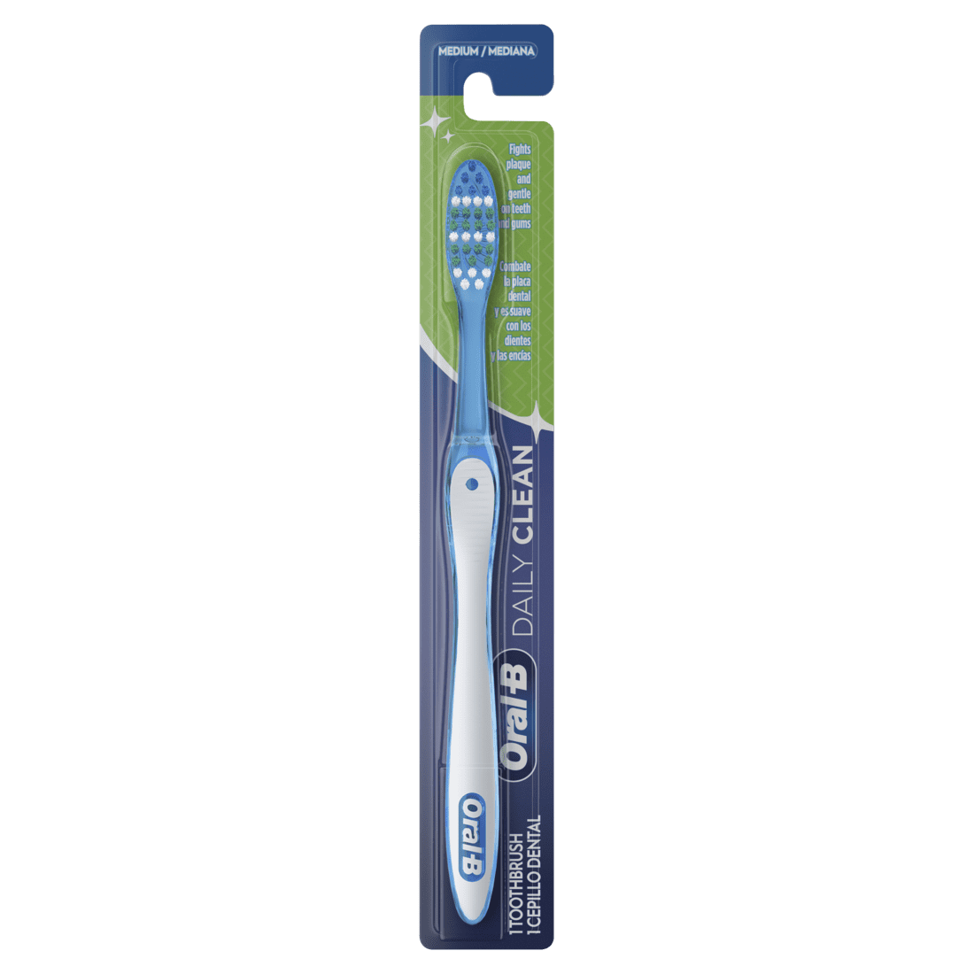 Daily Clean Toothbrush, Medium, Gentle On Gums &amp; Teeth, 1 Each (TWO PACK)