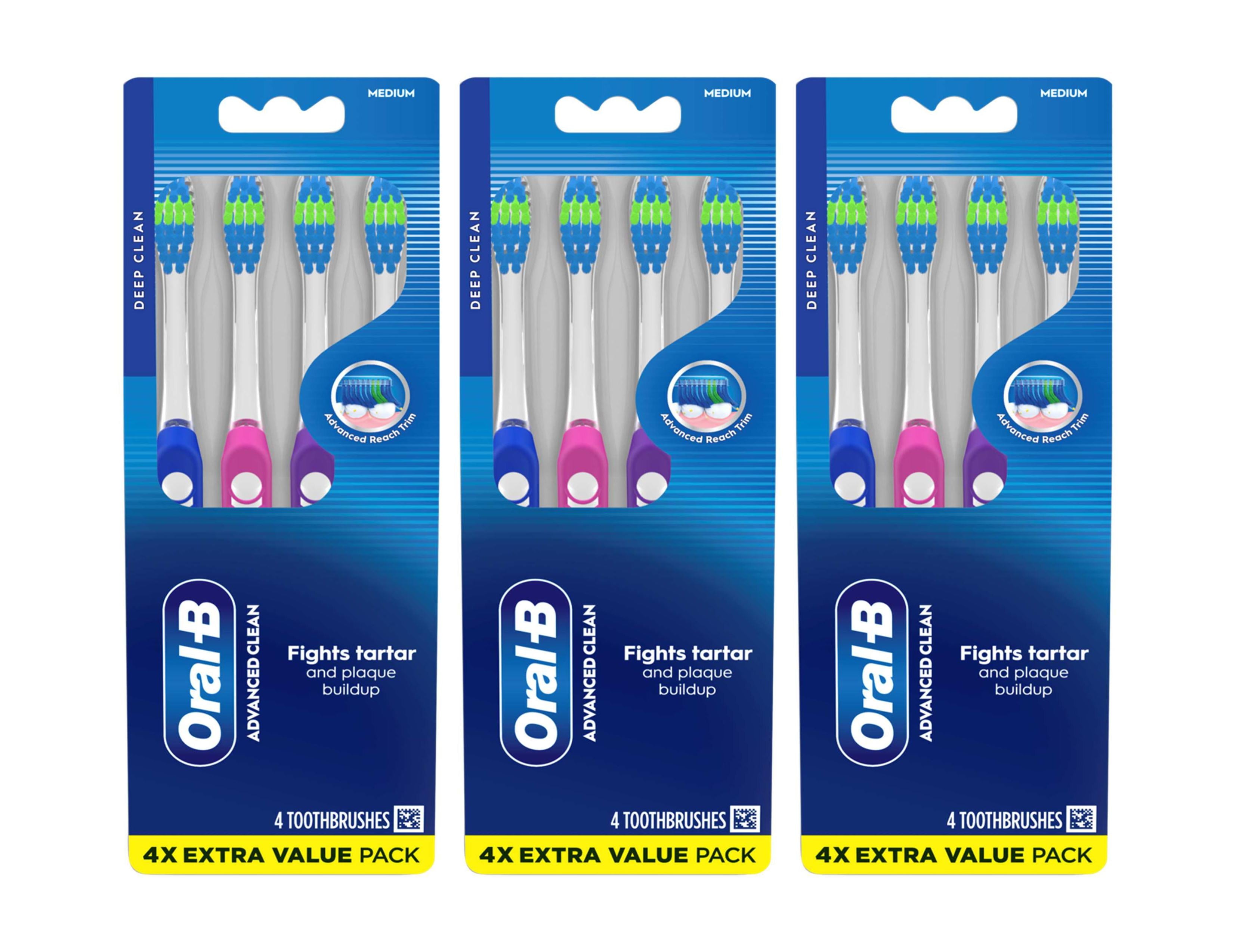 Toothbrush Indicator Color Collection Medium 4-Pack (Pack of 3)