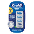 ‑B Floss, Glide Pro‑Health Deep Clean Waxed Dental Floss, Cool Mint, 40m, 3 Pack