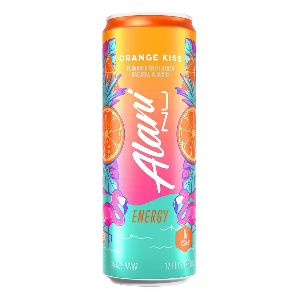 Energy Drinks Pink Slush &amp; Orange Kiss Flavor Zero Suger, Low - Calorie, Energy Boost Drinks 12 oz (6 Pack)