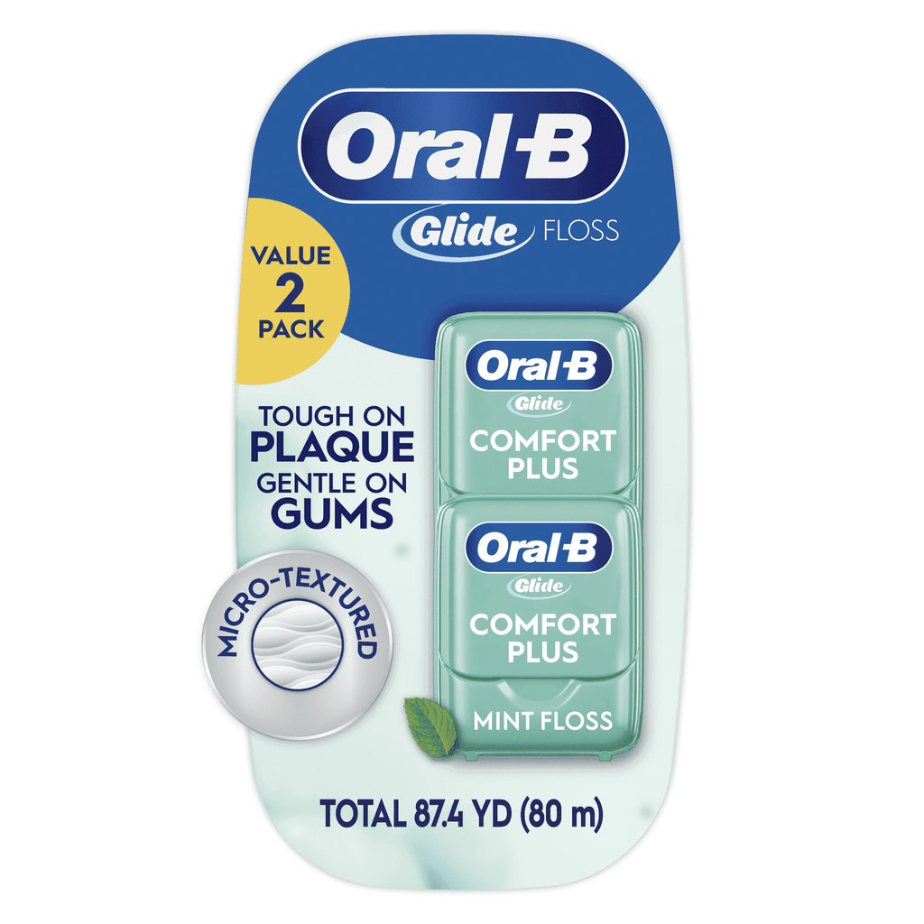 Glide Comfort Plus Floss, Mint, Twin Pack, 87.40 Yards