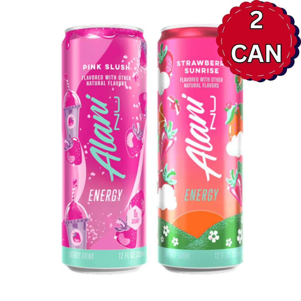 Valentine’s Special Energy Drink Variety Pack, Pink Slush &amp; Strawberry Sunrise, 2 Cans (12 fl oz each)