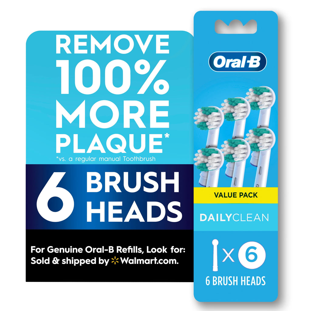 Toothbrush Heads, Daily Clean Electric Toothbrush Replacement Brush Heads Refill, 6 count