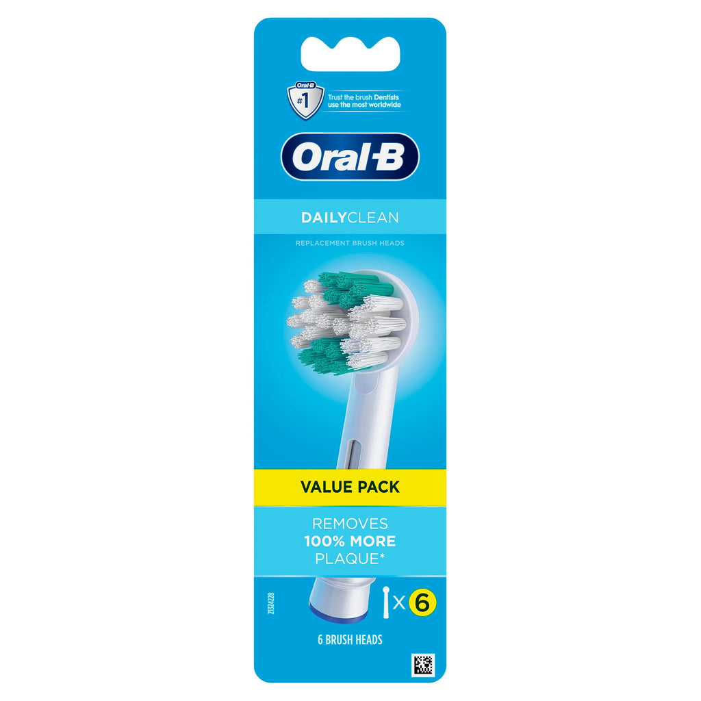 Toothbrush Heads, Daily Clean Electric Toothbrush Replacement Brush Heads Refill, 6 count