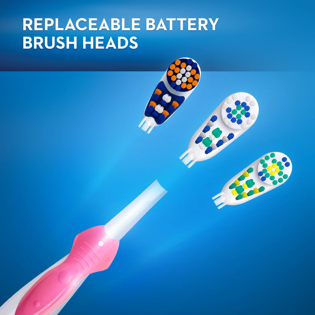 Toothbrush, Complete Battery Powered Electric Toothbrush, 1 Count, Full Head, for and Children 3+