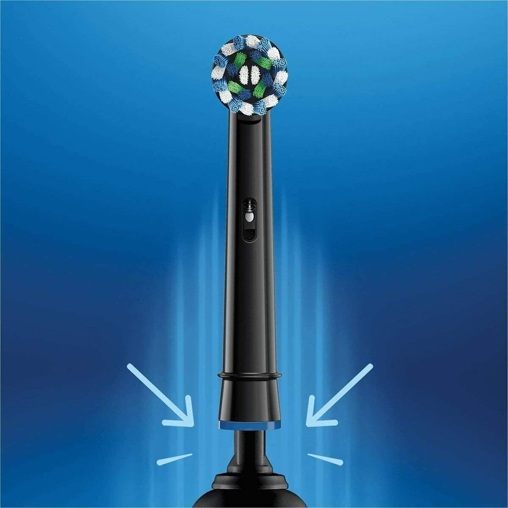 CrossAction Electric Toothbrush Replacement Brush Head Refills,5-PK Black E